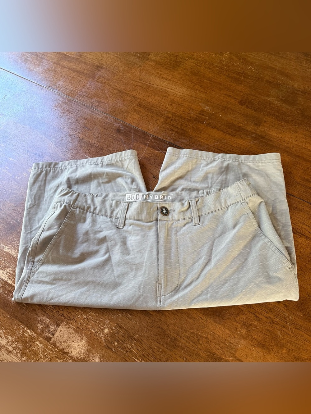 BKE Men’s Hybrid Shorts in Light Khaki